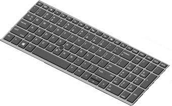 HP - Ersättningstangentbord för bärbar dator - bakgrundsbelyst - fransk - för ZBook 15u G5 Mobile Workstation, 15u G6 Mobile Workstation
