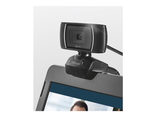Trust Qoby 4-in-1 Home Office Set - Sett med tastatur, mus, hodetelefon og nettkamera - trådløs - USA