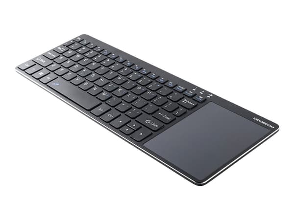 ModeCom MC-TPK1 - Tangentbord - med pekplatta - trådlös - 2.4 GHz - amerikansk Svart