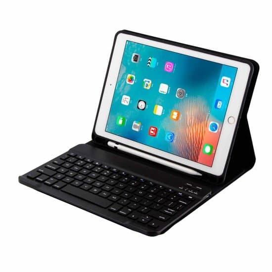 iPad 9.7 (Air / Air 2 / Pro 9.7 / iPad 2017/2018) Tangentbord Hoes - Svart