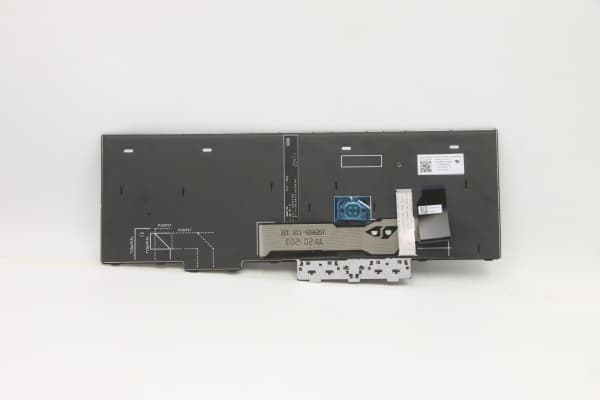 Transimage - Erstatningstastatur for bærbar PC - med ClickPad, Trackpoint - bakbelysning - QWERTY - Engelsk - Europa - svart - for ThinkPad L15 Gen 1