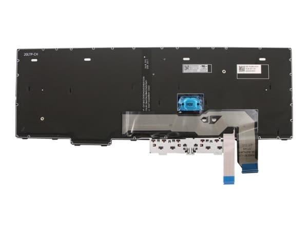 Chicony - Ersättningstangentbord för bärbar dator - med Trackpoint, UltraNav - bakgrundsbelyst - QWERTY - Nordisk - svart - för ThinkPad L15 Gen 1 20