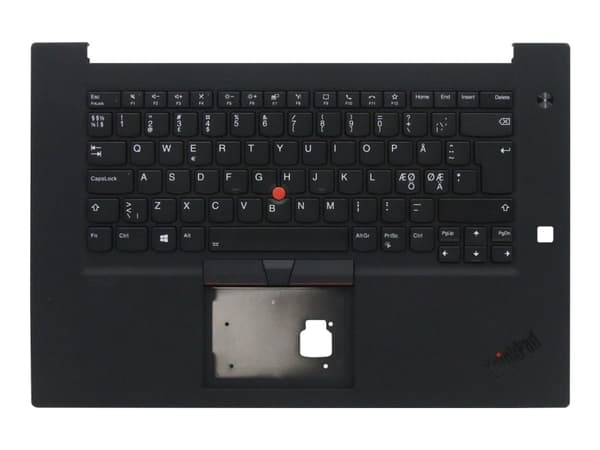 Sunrex - Ersättningstangentbord för bärbar dator - med Trackpoint - bakgrundsbelyst - QWERTY - Nordisk - svart - FRU - för ThinkPad P1 Gen 3 20TH, 20