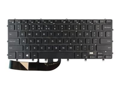Dell - Ersättningstangentbord för bärbar dator - bakgrundsbelyst - QWERTY - internationell engelska - för Precision 5540; XPS 15 7590