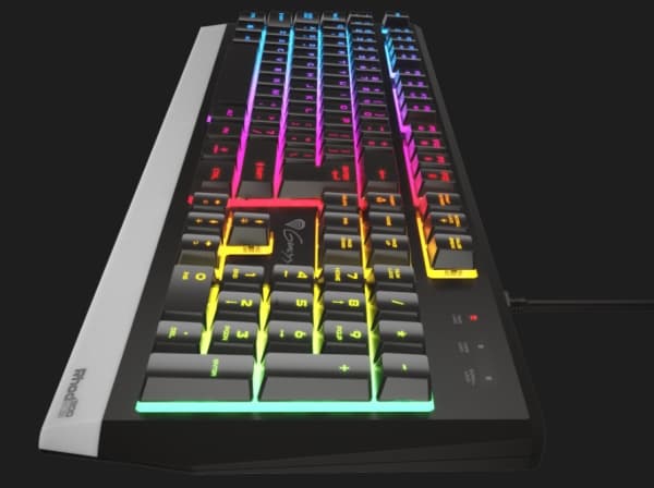 GENESIS Rhod 300 RGB, Kabel, USB, Membrantangentbrytare, QWERTY, RGB LED, Svart
