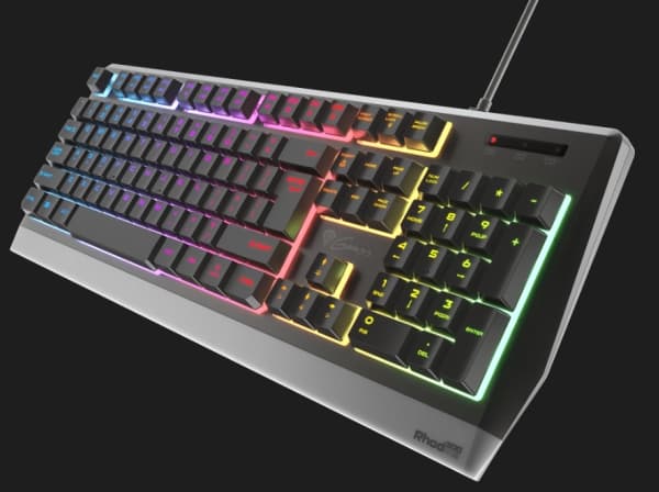 GENESIS Rhod 300 RGB, Kabel, USB, Membrantangentbrytare, QWERTY, RGB LED, Svart