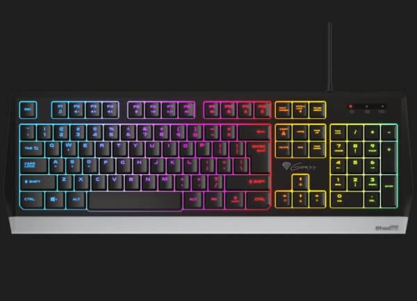GENESIS Rhod 300 RGB, Kabel, USB, Membrantangentbrytare, QWERTY, RGB LED, Svart Svart