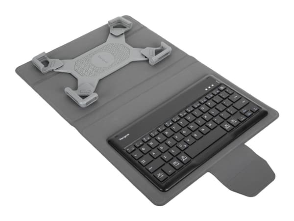 Targus Pro-Tek Universal - Tastatur og folioveske - trådløs - Bluetooth 5.0 - svart tastatur, svart boks - B2B