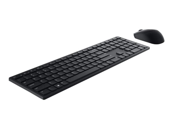 Dell Pro KM5221W - Sats med tangentbord och mus - trådlös - 2.4 GHz - QWERTY - USA, internationellt - svart