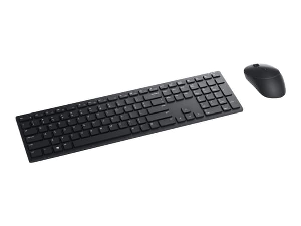 Dell Pro KM5221W - Sats med tangentbord och mus - trådlös - 2.4 GHz - QWERTY - USA, internationellt - svart