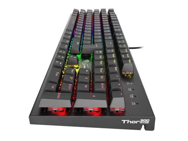 GENESIS Thor 300 RGB, Kabel, USB, Mekaniska tangentbrytare, QWERTY, RGB LED, Svart