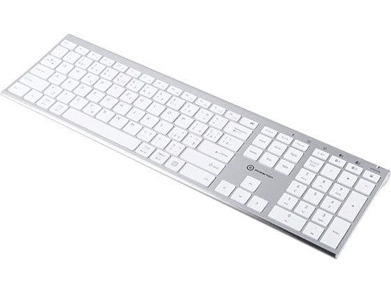 Keyboard Powerton Powerton UltraSlim, CZ/SK keyboard, Multi-Device type 2.4 GHz Dongle + Dual Bluetooth, wireless, silver