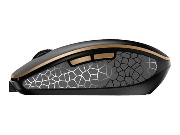 CHERRY DW 9100 SLIM - Tastatur- og mussett - trådløs - 2.4 GHz, Bluetooth 4.2 - Fransk - svart/bronse