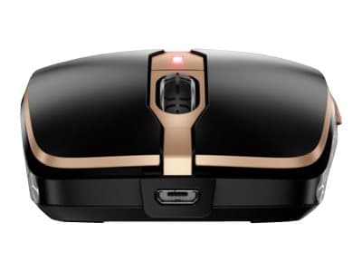CHERRY DW 9100 SLIM - Tastatur- og mussett - trådløs - 2.4 GHz, Bluetooth 4.2 - Fransk - svart/bronse
