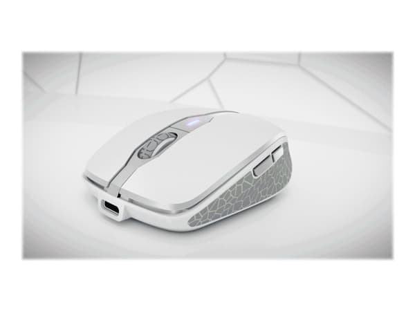 CHERRY DW 9100 SLIM - Sats med tangentbord och mus - trådlös - 2.4 GHz, Bluetooth 4.2 - QWERTY - brittisk - vit, silver