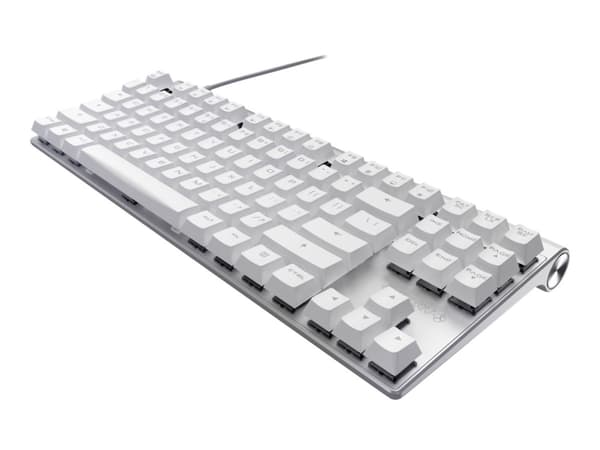 CHERRY MX-Board 8.0 - Tangentbord - bakgrundsbelyst - USB - amerikansk - tangentbrytare: CHERRY MX Red - white aluminium