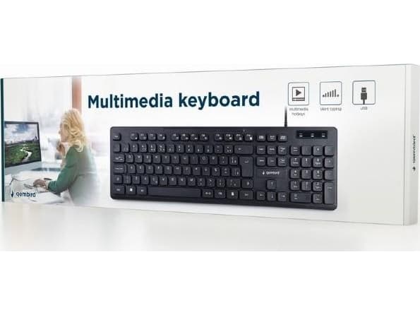 Gembird KB-MCH-04 - Tastatur - USB - USA - svart