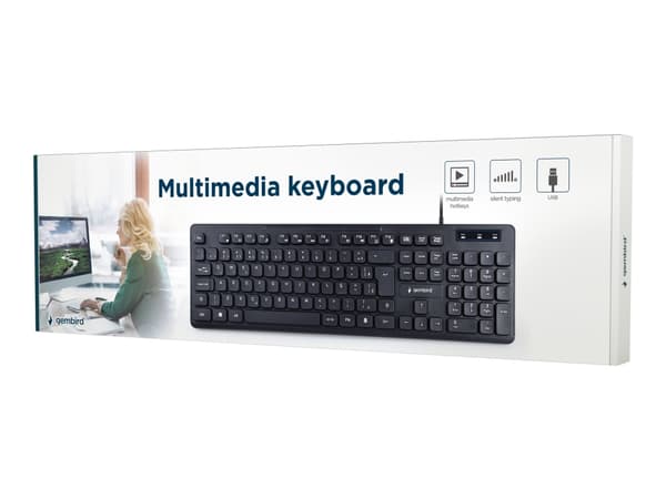 Gembird KB-MCH-04 - Tastatur - USB - USA - svart Sort