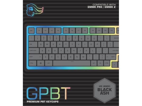 Glorious PC Gaming Race GPBT, Näppäimen hattu, Polybutyleenitereftalaatti (PBT), Musta
