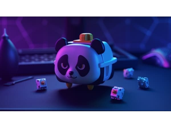 Glorious PC Gaming Race Panda, Samlefigur, Vinyl, 77 mm, 76,2 mm, 86,1 mm, Sort, Hvit, Gult