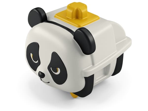 Glorious PC Gaming Race Panda, Samlefigur, Vinyl, 77 mm, 76,2 mm, 86,1 mm, Sort, Hvit, Gult