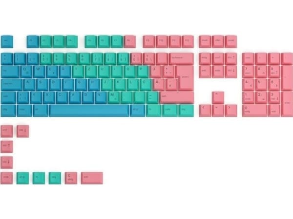 Glorious PC Gaming Race GLO-KC-GPBT-P, Tastaturtaster, Plast, Blå, Grønn, Rosa
