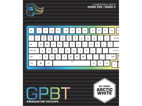 Glorious PC Gaming Race GPBT, Keyboard Cap, Polybutylene Terephthalate (PBT), Hvit