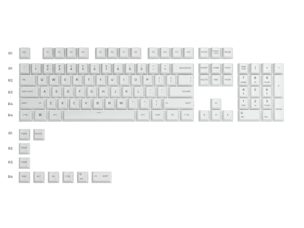 Glorious PC Gaming Race GPBT, Keyboard Cap, Polybutylene Terephthalate (PBT), Hvit