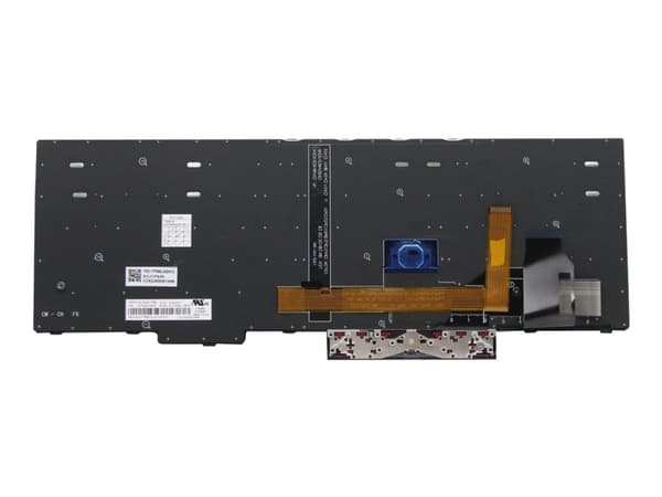Chicony - Erstatningstastatur for bærbar PC - med Trackpoint - bakbelysning - QWERTY - Nordisk - svart - FRU - for ThinkPad P15s Gen 1 20T4, 20T5; T1