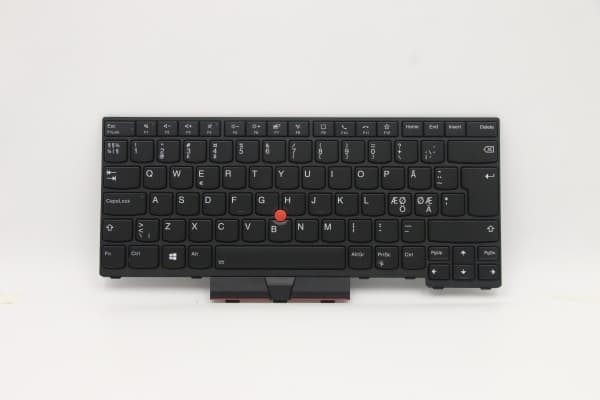 Chicony - Erstatningstastatur for bærbar PC - med Trackpoint - bakbelysning - QWERTY - Nordisk - svart - for ThinkPad L14 Gen 1 20U1, 20U2, 20U5, 20U