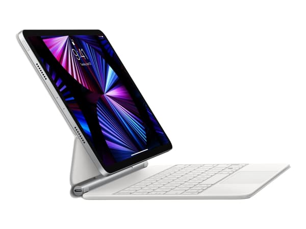 Apple Magic Keyboard - Tangentbord och foliefodral - med pekdyna - bakgrundsbelyst - Apple Smart connector - QWERTY - internationell engelska - vit -