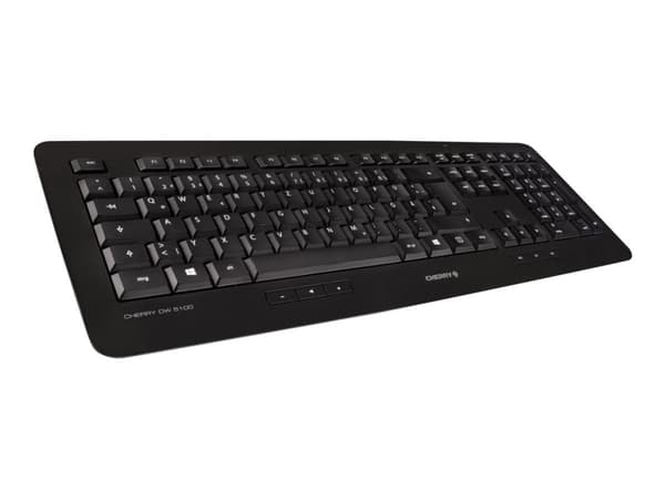 CHERRY DW 5100 - Sats med tangentbord och mus - trådlös - 2.4 GHz - tjeckisk/slovakisk - tangentbrytare: CHERRY LPK - svart