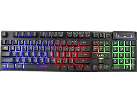 Marvo Marvo K605 keyboard, CZ/SK keyboard, for gaming, membrane type wired (USB), black, backlit