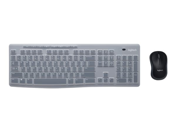 Logitech MK270 Wireless Combo for Education with Protective Keyboard Cover - Tastatur- og mussett - trådløs - 2.4 GHz - akademisk Sort