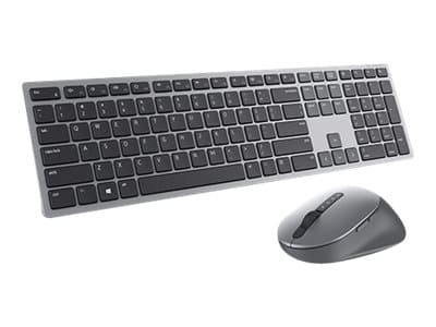 Dell Premier Wireless Keyboard and Mouse KM7321W - Sats med tangentbord och mus - trådlös - 2.4 GHz, Bluetooth 5.0 - QWERTY - estnisk - Titan gray