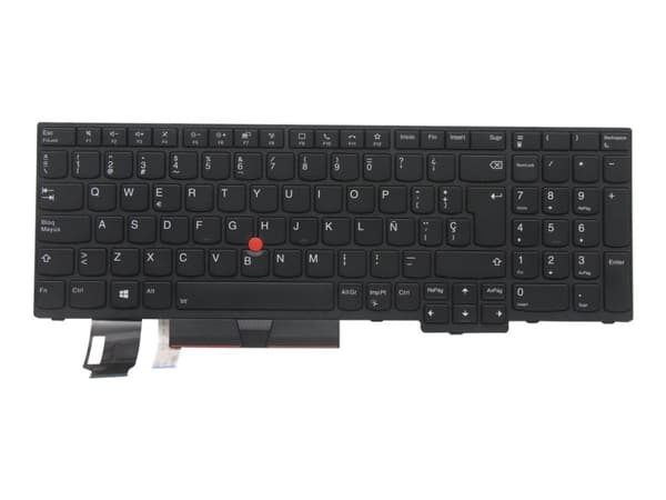 Primax - Ersättningstangentbord för bärbar dator - bakgrundsbelyst - spansk - svart - för ThinkPad P15s Gen 1 20T4, 20T5