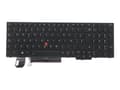 Miniatyrbild 3 av 5: Primax - Ersättningstangentbord för bärbar dator - bakgrundsbelyst - spansk - svart - för ThinkPad P15s Gen 1 20T4, 20T5