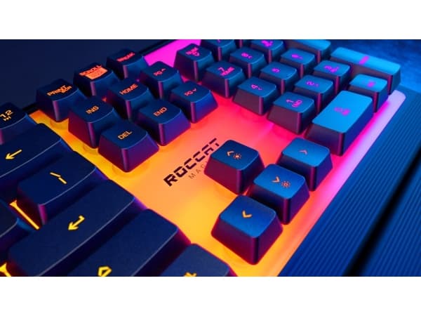 ROCCAT Magma, Koblet med ledninger (ikke trådløs), USB, Membrannøkkelbryter, QWERTY, RGB LED, Sort
