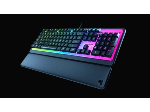 ROCCAT Magma, Koblet med ledninger (ikke trådløs), USB, Membrannøkkelbryter, QWERTY, RGB LED, Sort