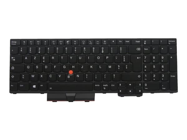 Chicony - Ersättningstangentbord för bärbar dator - med Trackpoint, UltraNav - bakgrundsbelyst - AZERTY - fransk - för ThinkPad L15 Gen 1 20U7, 20U8