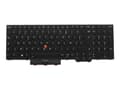 Miniatyrbild 3 av 5: Chicony - Ersättningstangentbord för bärbar dator - med Trackpoint, UltraNav - bakgrundsbelyst - AZERTY - fransk - för ThinkPad L15 Gen 1 20U7, 20U8