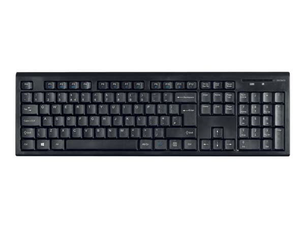 DELTACO - Tastatur - trådløs - 2.4 GHz - Storbritannia - svart
