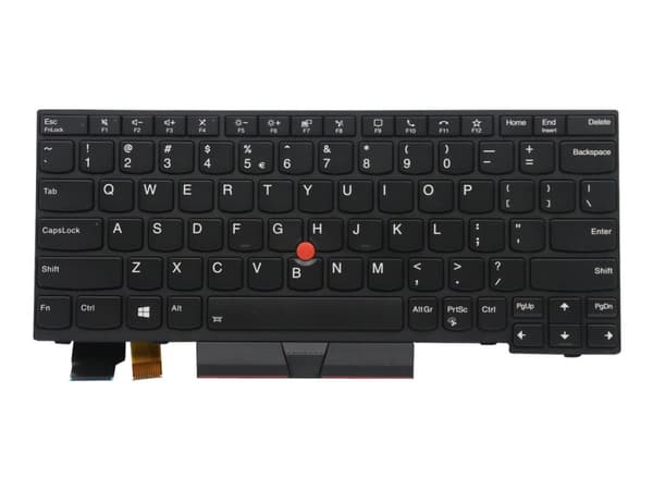 Chicony - Ersättningstangentbord för bärbar dator - med Trackpoint - bakgrundsbelyst - Engelska - Europa - svart - för ThinkPad L13 Gen 2 20VH, 20VJ;