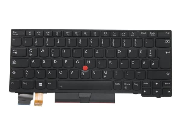 Lite-On - Erstatningstastatur for bærbar PC - med Trackpoint - bakbelysning - Tysk - svart - for ThinkPad L13 Gen 2 20VH, 20VJ; L13 Yoga Gen 2 20VK,