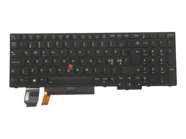 Lite-On - Ersättningstangentbord för bärbar dator - med Trackpoint, UltraNav - bakgrundsbelyst - QWERTY - Nordisk - svart - för ThinkPad P15s Gen 1;