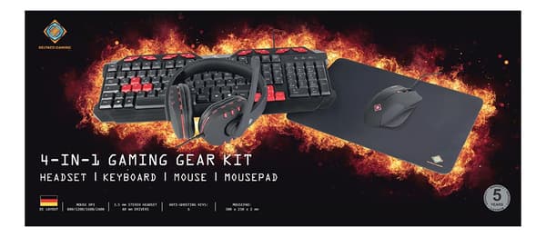 deltaco_gaming 4-in-1 Gaming Gear Kit German Layout, black