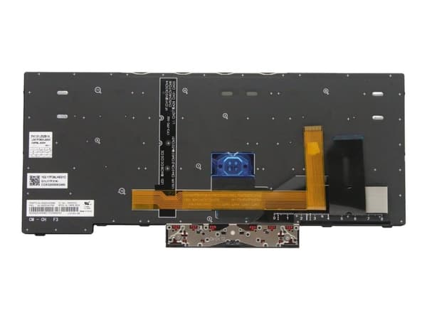 Chicony - Kannettavat udskiftningstastatur - bagbelyst - dansk - sort - for ThinkPad P14s Gen 1 20S4, 20S5; T14 Gen 1 20UD, 20UE