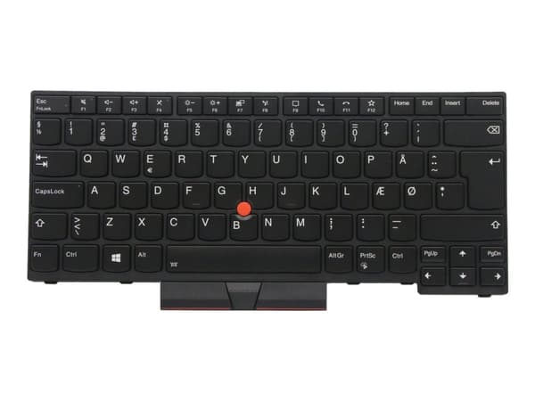 Chicony - Kannettavat udskiftningstastatur - bagbelyst - dansk - sort - for ThinkPad P14s Gen 1 20S4, 20S5; T14 Gen 1 20UD, 20UE