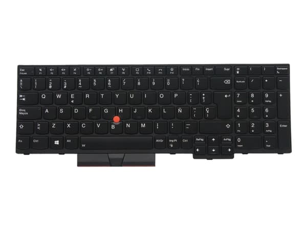 Chicony - Ersättningstangentbord för bärbar dator - med Trackpoint, UltraNav - bakgrundsbelyst - QWERTY - spansk - svart - FRU - för ThinkPad P15s Ge