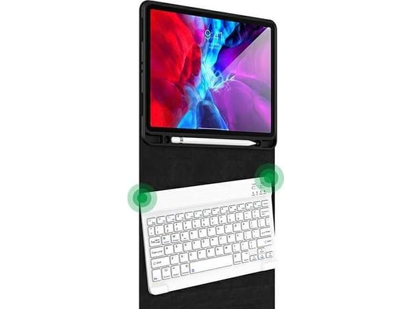 USAMS Winro-deksel med tastatur iPad Air 10,9" grønt etui-hvitt tastatur/grønt deksel-hvitt tastatur IP109YRU02 (US-BH655)